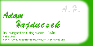 adam hajducsek business card